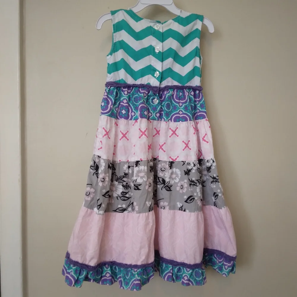 Ruffle Butts Girls Size 3T Tiered Floral Print Dress
